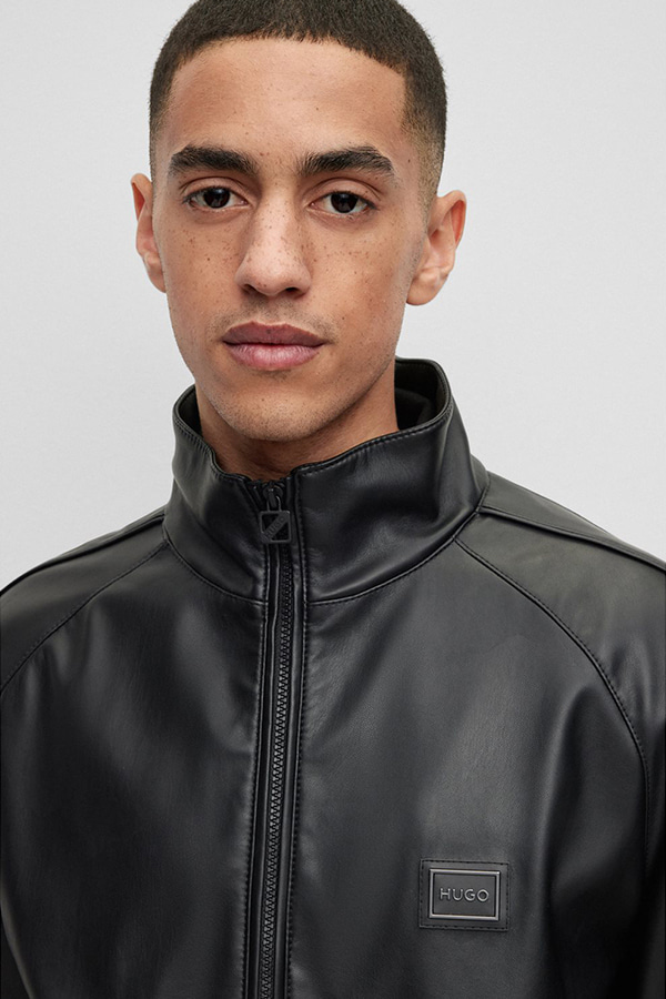 ΜΠΟΥΦΑΝ HUGO(ΔΕΡΜΑΤΙΝΗ) - 001 ΜΑΥΡΟ